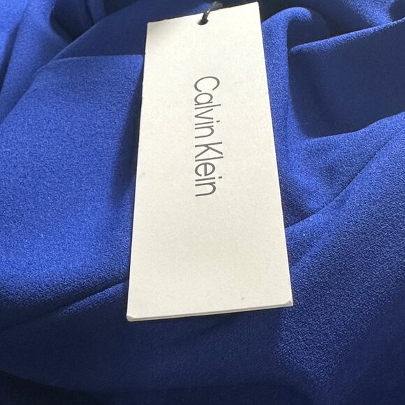 Calvin Klein Womens Royal Blue Sleeveless Sheath Dress SZ 8 Old Money Preppy - Picture 5 of 9